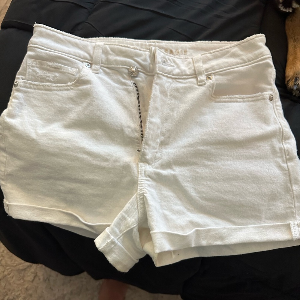 American eagle white jean shorts